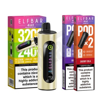 Elf Bar 4 in 1 Pod Kit + 2 Pods Bundle Pack